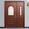 Porte d'entrée en aluminium CLASSIC DESIGN 2305-3661 RAL 8000 ( L.: 150 cm x H.: 215 cm)-3 in 1 New