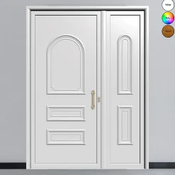 Porte d'entrée en aluminium CLASSIC DESIGN 2301-3360 RAL 9003 ( L.: 160 cm x H.: 200 cm)-3 in 1 Sale