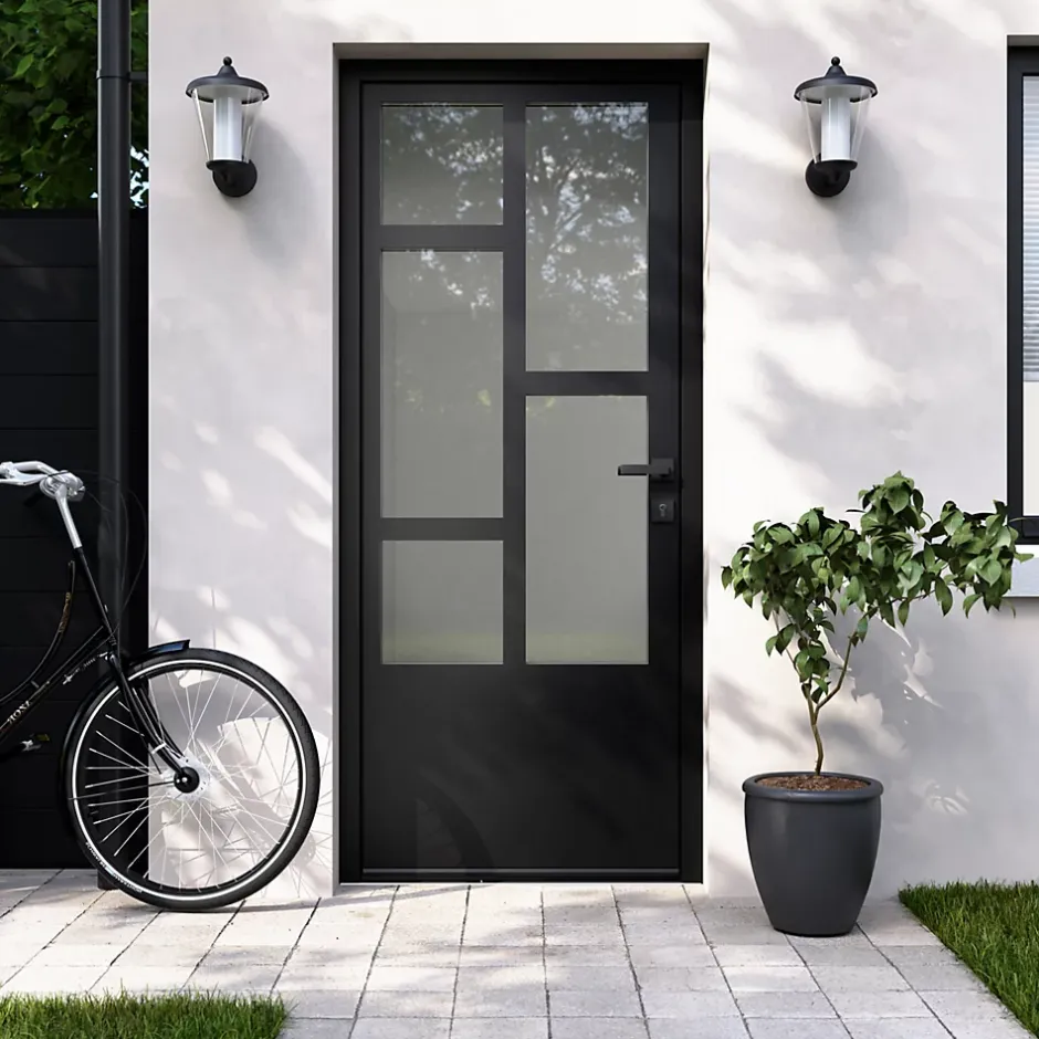 Fortia Porte d'entrée acier Kribi 96 x h.218 cm poussant droit