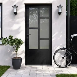 Fortia Porte d'entrée acier Kribi 96 x h.218 cm poussant droit