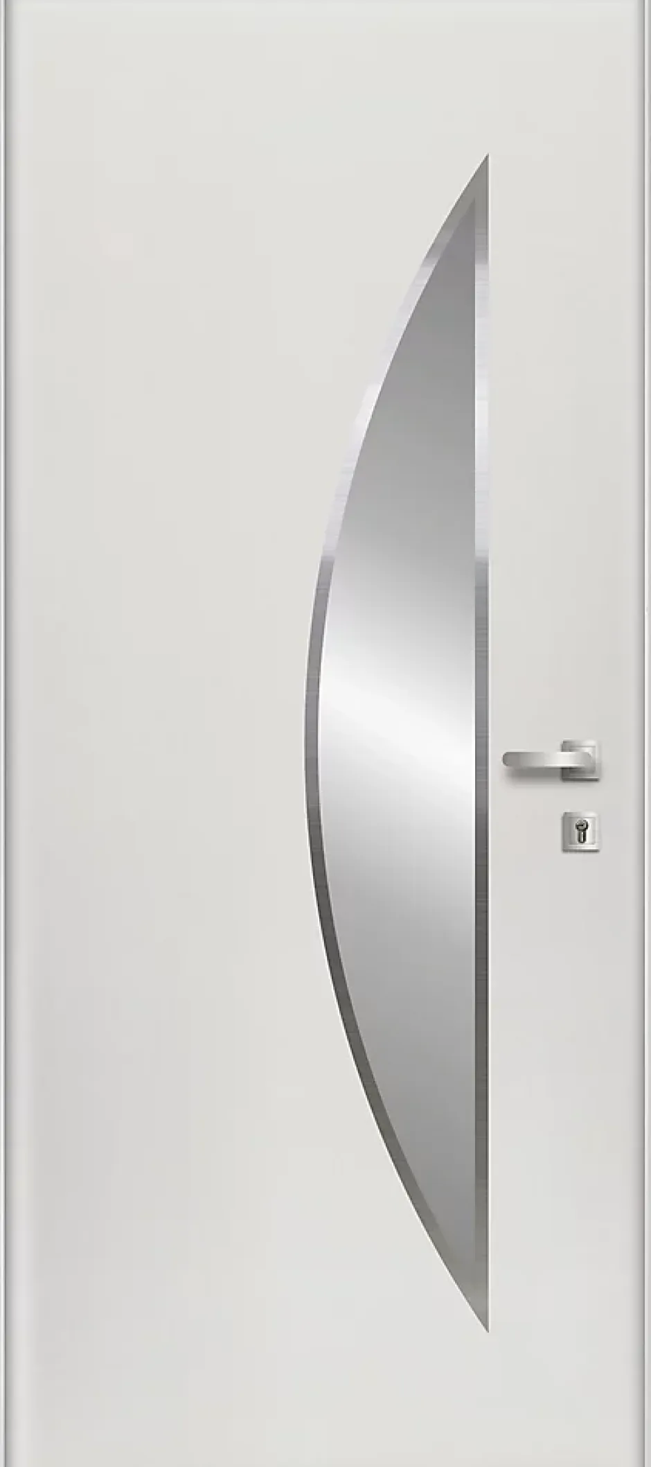 Porte d'entrée acier blanc RAL 9003 Ricadi 96 x h.218 cm poussant gauche-Fortia Online