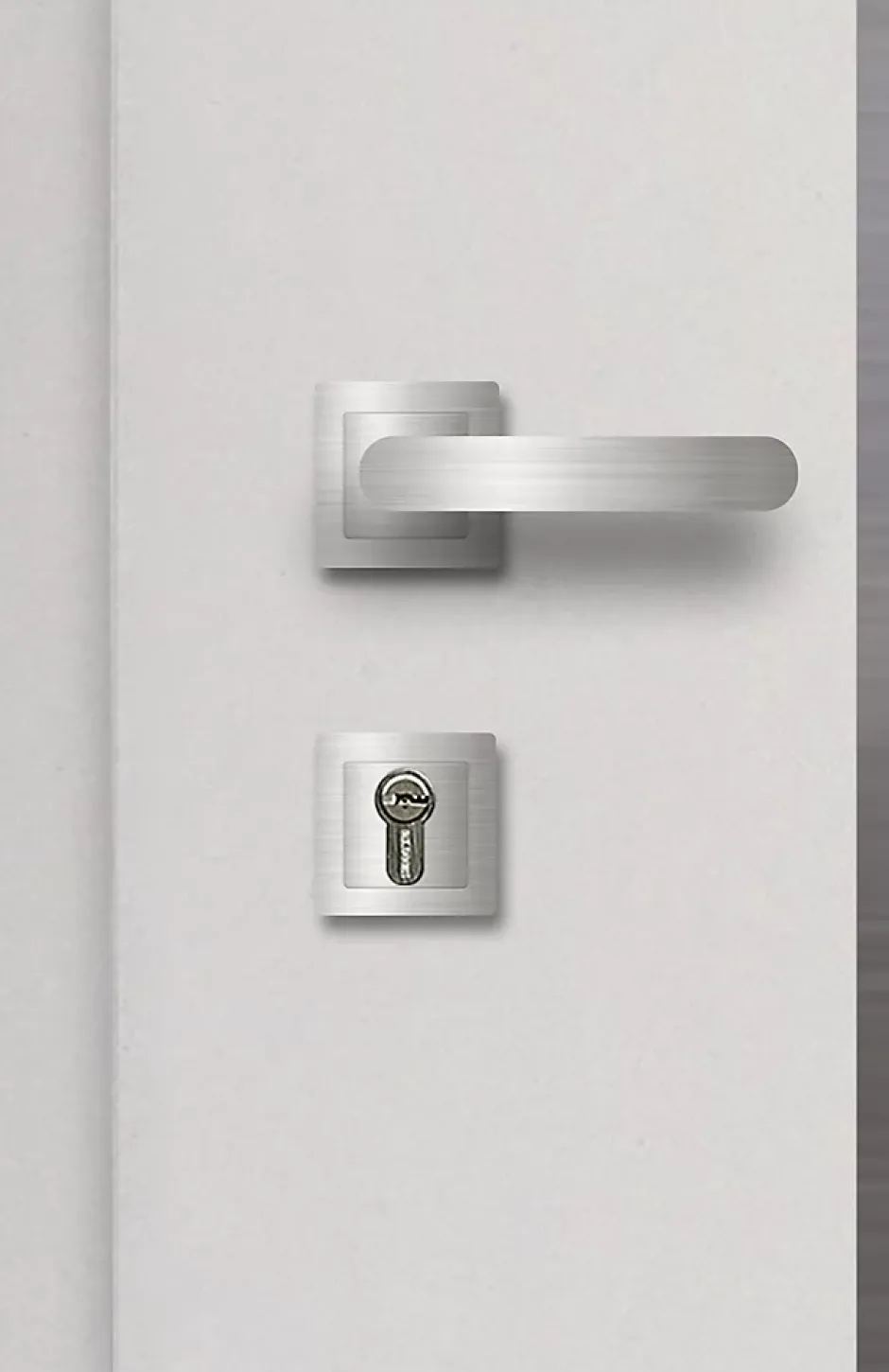 Porte d'entrée acier blanc RAL 9003 Ricadi 96 x h.218 cm poussant gauche-Fortia Online