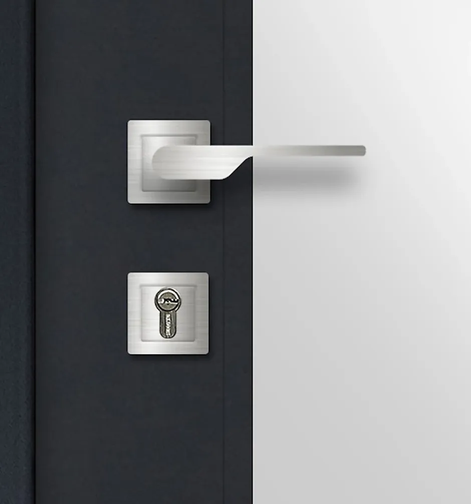 Fortia Porte d'entrée acier gris RAL 7016 Jesolo 96 x h.218 cm poussant gauche