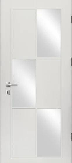 Fortia Porte d'entrée acier blanc RAL 9003 Jesolo 96 x h.218 cm poussant gauche