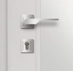 Fortia Porte d'entrée acier blanc RAL 9003 Jesolo 96 x h.218 cm poussant gauche