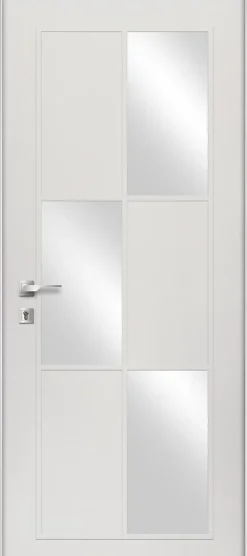 Porte d'entrée acier blanc RAL 9003 Jesolo 96 x h.218 cm poussant droit-Fortia Clearance