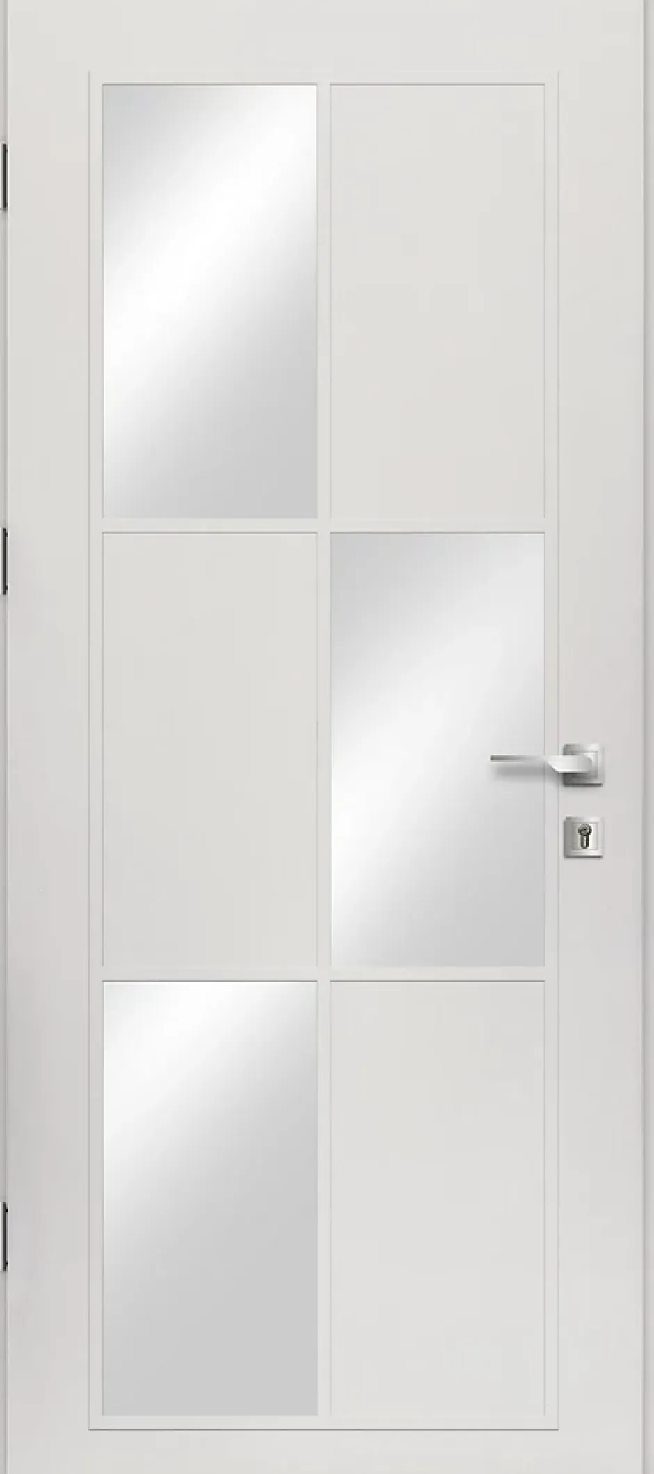 Porte d'entrée acier blanc RAL 9003 Jesolo 96 x h.218 cm poussant droit-Fortia Clearance