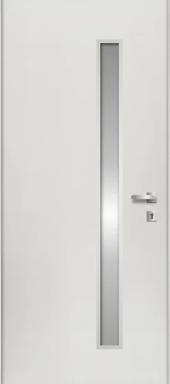 Fortia Porte d'entrée acier blanc RAL 9003 Pasni 96 x h.218 cm poussant gauche