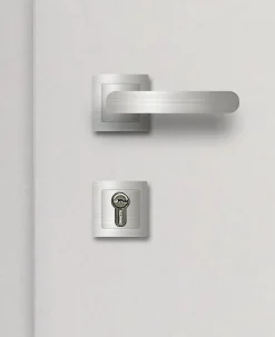 Fortia Porte d'entrée acier blanc RAL 9003 Pasni 96 x h.218 cm poussant gauche