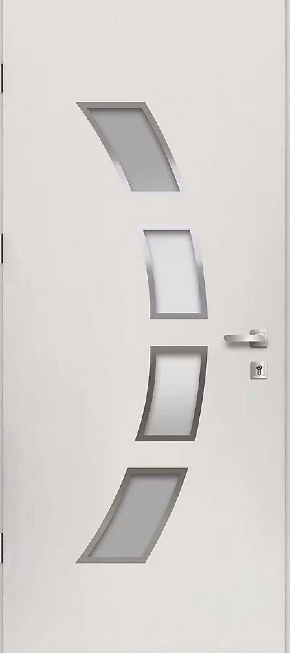 Porte d'entrée acier blanc RAL 9003 Valtos 96 x h.218 cm poussant droit-Fortia Hot