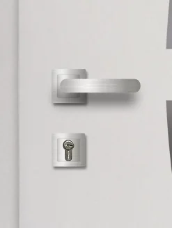 Porte d'entrée acier blanc RAL 9003 Valtos 96 x h.218 cm poussant droit-Fortia Hot