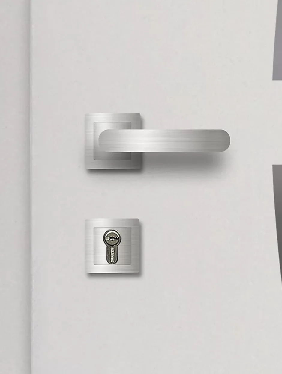 Porte d'entrée acier blanc RAL 9003 Valtos 96 x h.218 cm poussant droit-Fortia Hot