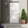 Porte d'entrée acier blanc RAL 9003 Isabela 96 x h.218 cm poussant gauche-Fortia Discount