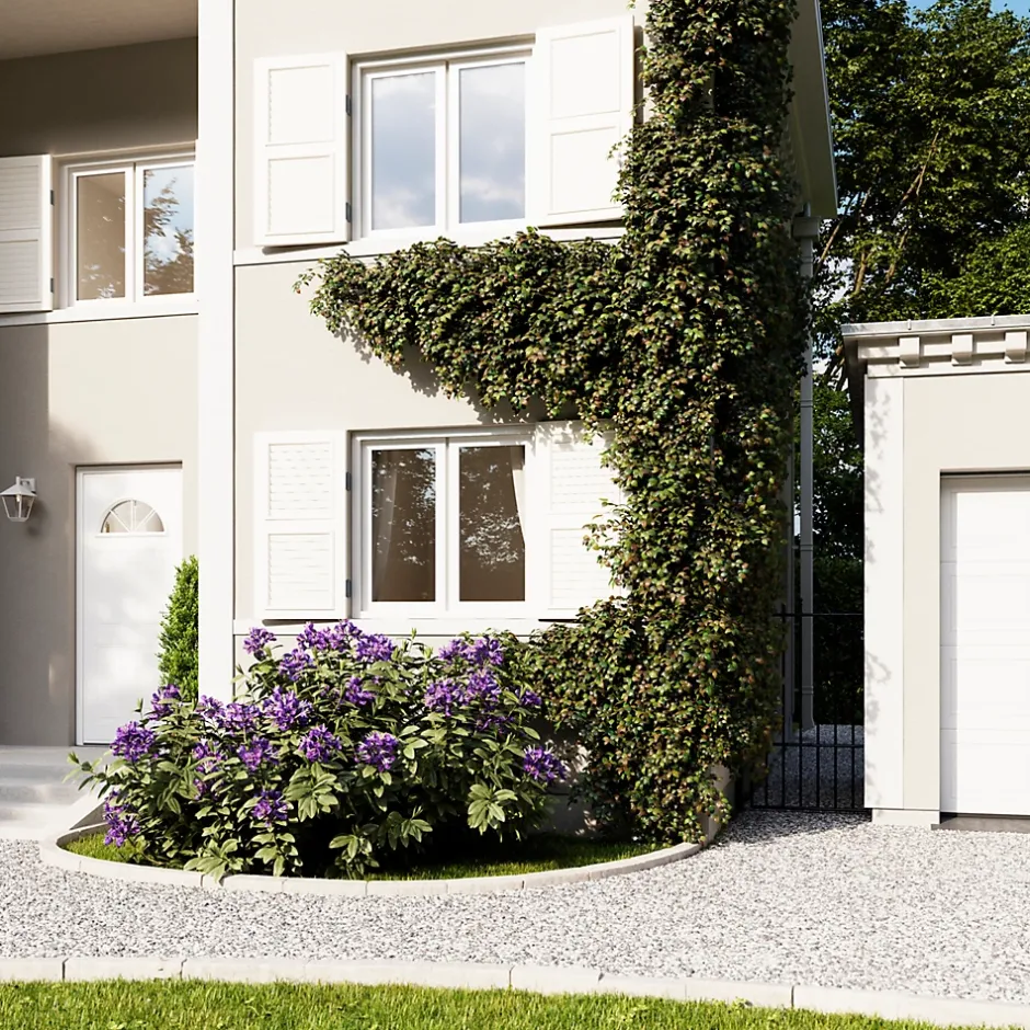 Porte d'entrée acier blanc RAL 9003 Isabela 96 x h.218 cm poussant droit-Fortia Clearance