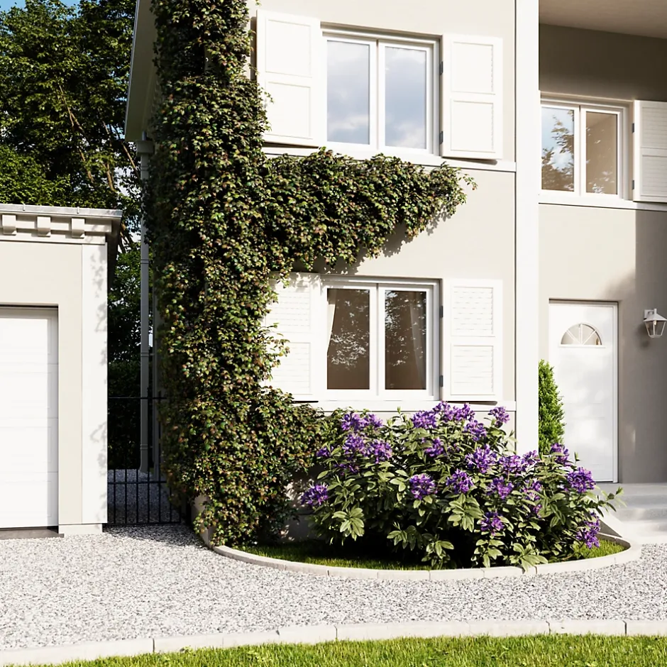 Porte d'entrée acier blanc RAL 9003 Isabela 96 x h.218 cm poussant droit-Fortia Clearance