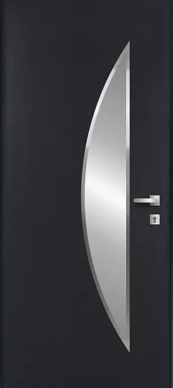 Porte d'entrée acier gris RAL 7016 Ricadi 96 x h.218 cm poussant gauche-Fortia Clearance