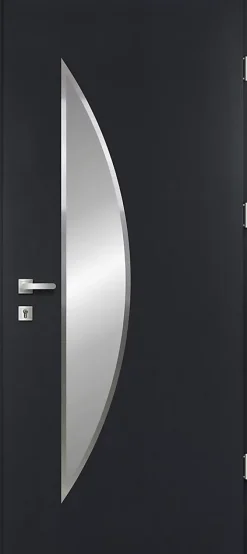 Porte d'entrée acier gris RAL 7016 Ricadi 96 x h.218 cm poussant gauche-Fortia Clearance