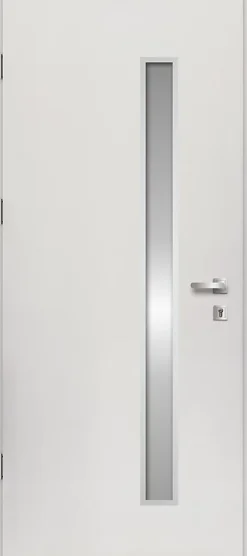 Fortia Porte d'entrée acier blanc RAL 9003 Pasni 96 x h.218 cm poussant droit