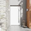 Fortia Porte d'entrée alu blanc RAL 9003 Kapas 96 x h.218 cm poussant gauche