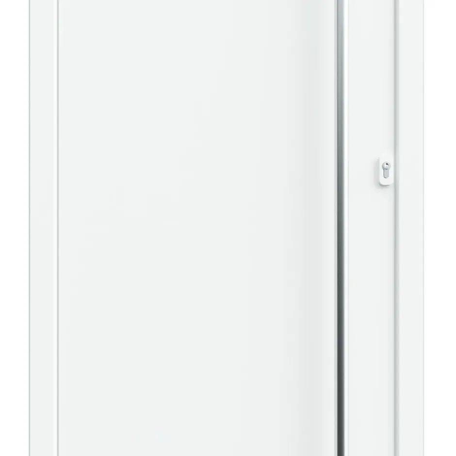 Fortia Porte d'entrée alu blanc RAL 9003 Kapas 96 x h.218 cm poussant gauche
