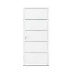Fortia Porte d'entrée alu blanc RAL 9003 Cecina 96 x h.218 cm poussant droit