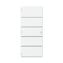 Fortia Porte d'entrée alu blanc RAL 9003 Cecina 96 x h.218 cm poussant droit