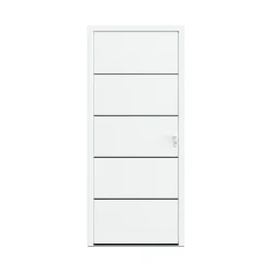Fortia Porte d'entrée alu blanc RAL 9003 Cecina 96 x h.218 cm poussant gauche