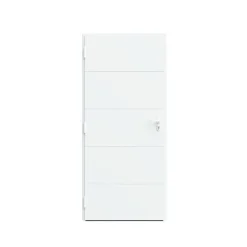 Fortia Porte d'entrée alu blanc RAL 9003 Madryn 96 x h.218 cm poussant gauche
