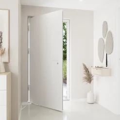 Fortia Porte d'entrée alu blanc RAL 9003 Kapas 96 x h.218 cm poussant droit