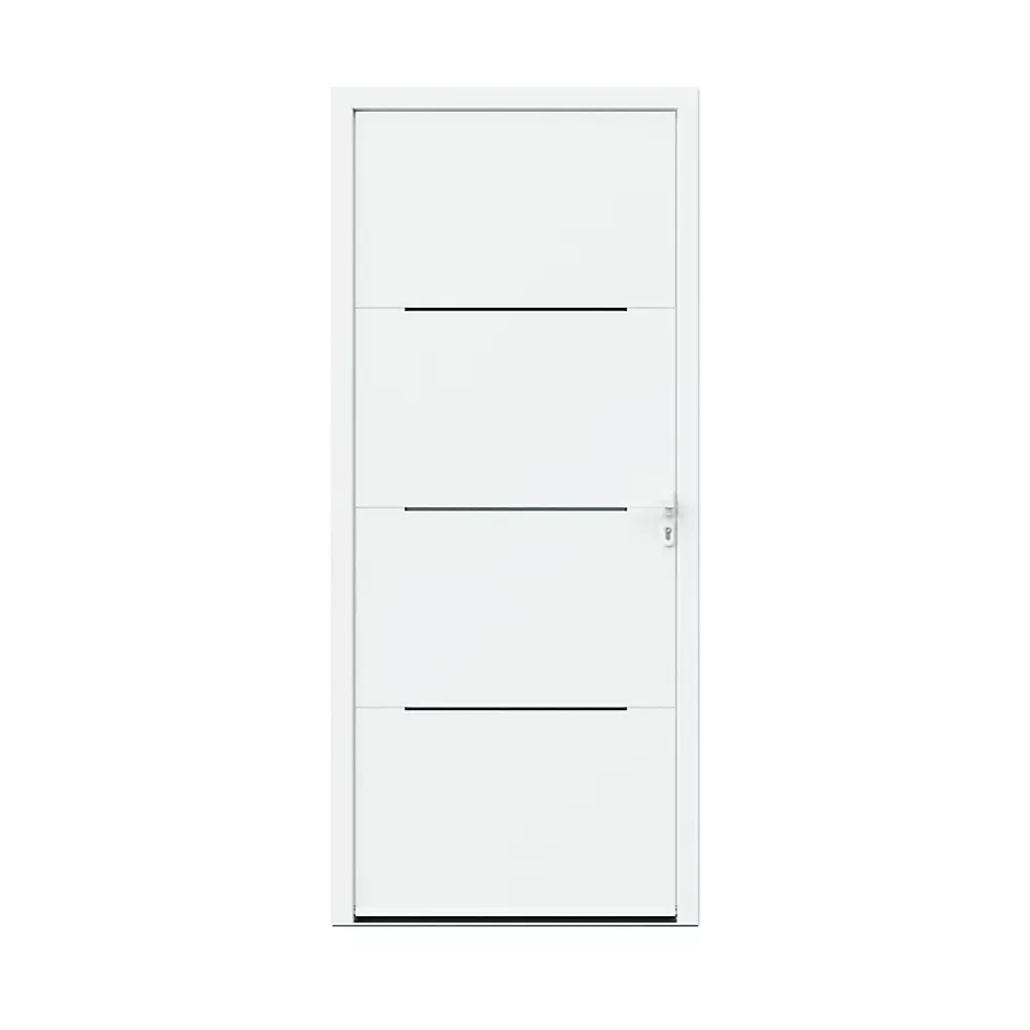 Fortia Porte d'entrée alu blanc RAL 9003 Leme 96 x h.218 cm poussant gauche