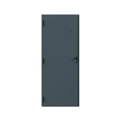 Porte d'entrée alu gris RAL 7021 Kapas 96 x h.218 cm poussant droit-Fortia New