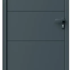 Porte d'entrée alu gris RAL 7021 Madryn 96 x h.218 cm poussant gauche-Fortia Online