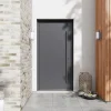 Porte d'entrée alu gris Kapas RAL 7021 96 x h.218 cm poussant gauche-Fortia Online