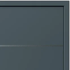 Fortia Porte d'entrée alu gris RAL 7021 Cecina 96 x h.218 cm poussant gauche