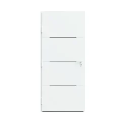 Fortia Porte d'entrée alu Leme blanc RAL 9003 96 x h.218 cm poussant droit