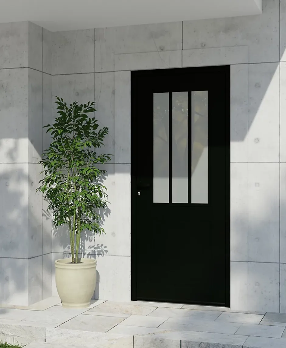 Porte d'entrée alu Sestri 96 x h.218 cm poussant droit-Fortia New