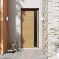 Porte d'entrée bois Sassel 98 x h.218 cm poussant gauche-Fortia Clearance