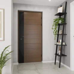 Porte d'entrée bois Sassel 98 x h.218 cm poussant gauche-Fortia Clearance