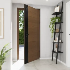 Porte d'entrée bois Sassel 98 x h.218 cm poussant gauche-Fortia Clearance