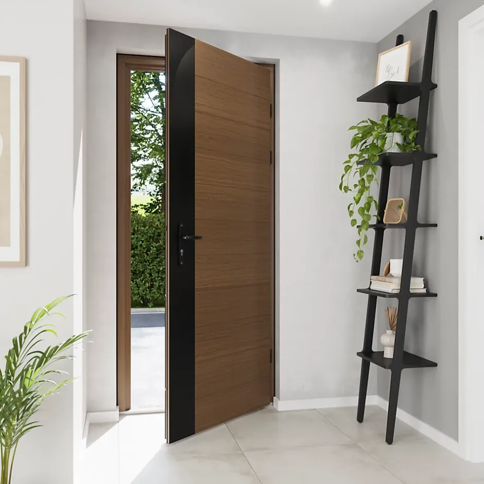 Porte d'entrée bois Sassel 98 x h.218 cm poussant gauche-Fortia Clearance