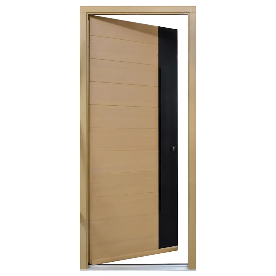 Porte d'entrée bois Sassel 98 x h.218 cm poussant gauche-Fortia Clearance