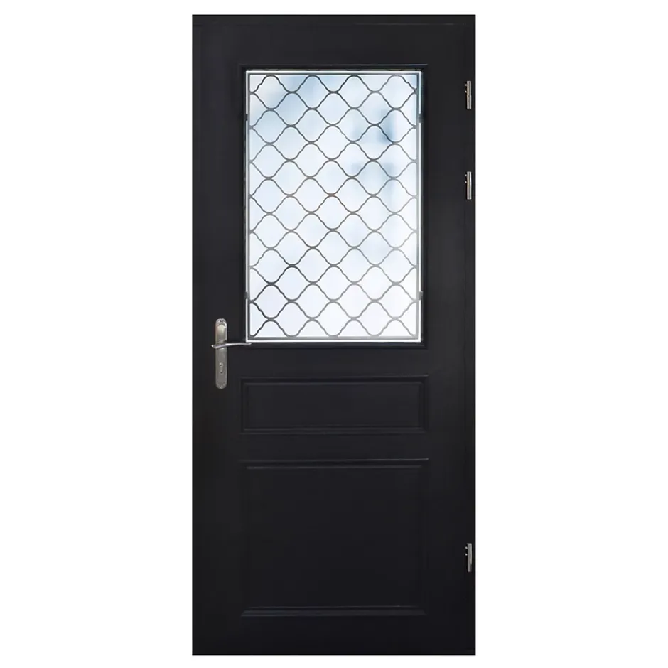 Porte d'entrée bois Bolata 98 x h.218 cm poussant gauche-Fortia Outlet