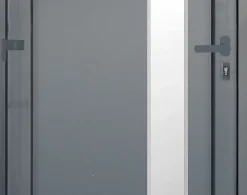 Porte d'entrée pvc anthracite RAL 7016 Hermoso 96 x h.218 cm poussant gauche-Fortia Clearance