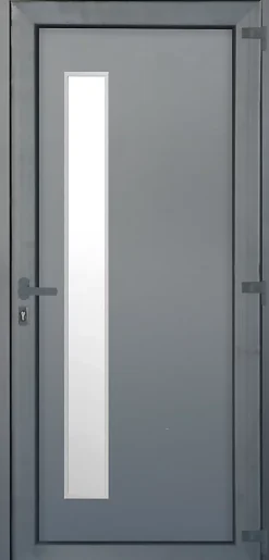 Fortia Porte d'entrée pvc anthracite RAL 7016 Gatteo 96 x h.218 cm poussant gauche