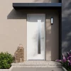 Fortia Porte d'entrée pvc blanc RAL 9003 Gatteo 96 x h.218 cm poussant gauche