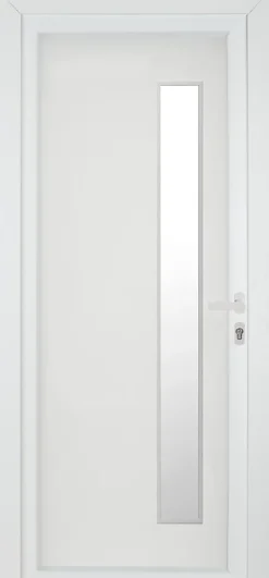 Fortia Porte d'entrée pvc blanc RAL 9003 Gatteo 96 x h.218 cm poussant gauche