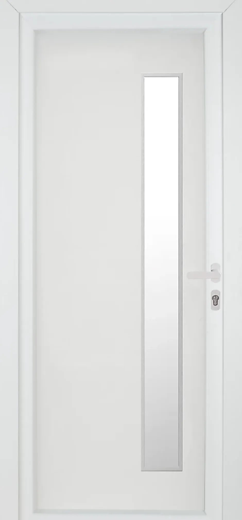Fortia Porte d'entrée pvc blanc RAL 9003 Gatteo 96 x h.218 cm poussant gauche