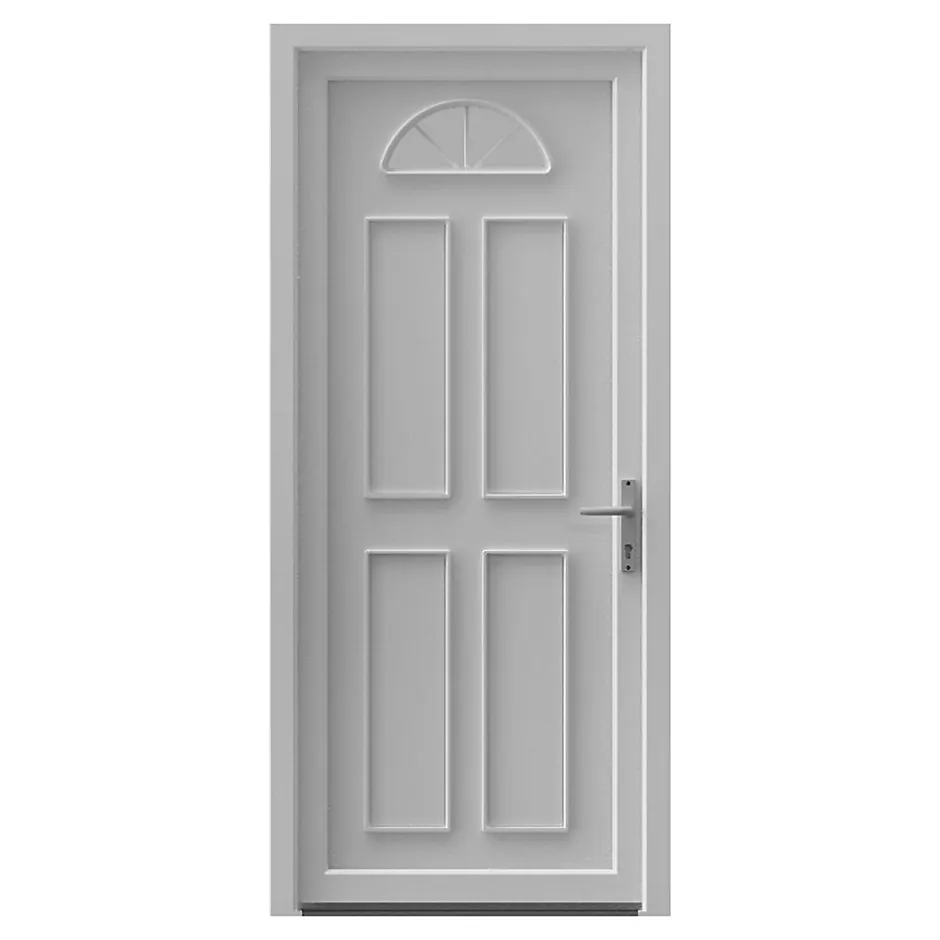Fortia Porte d'entrée pvc blanc RAL 9003 Lorne 97 x h.219 cm poussant gauche