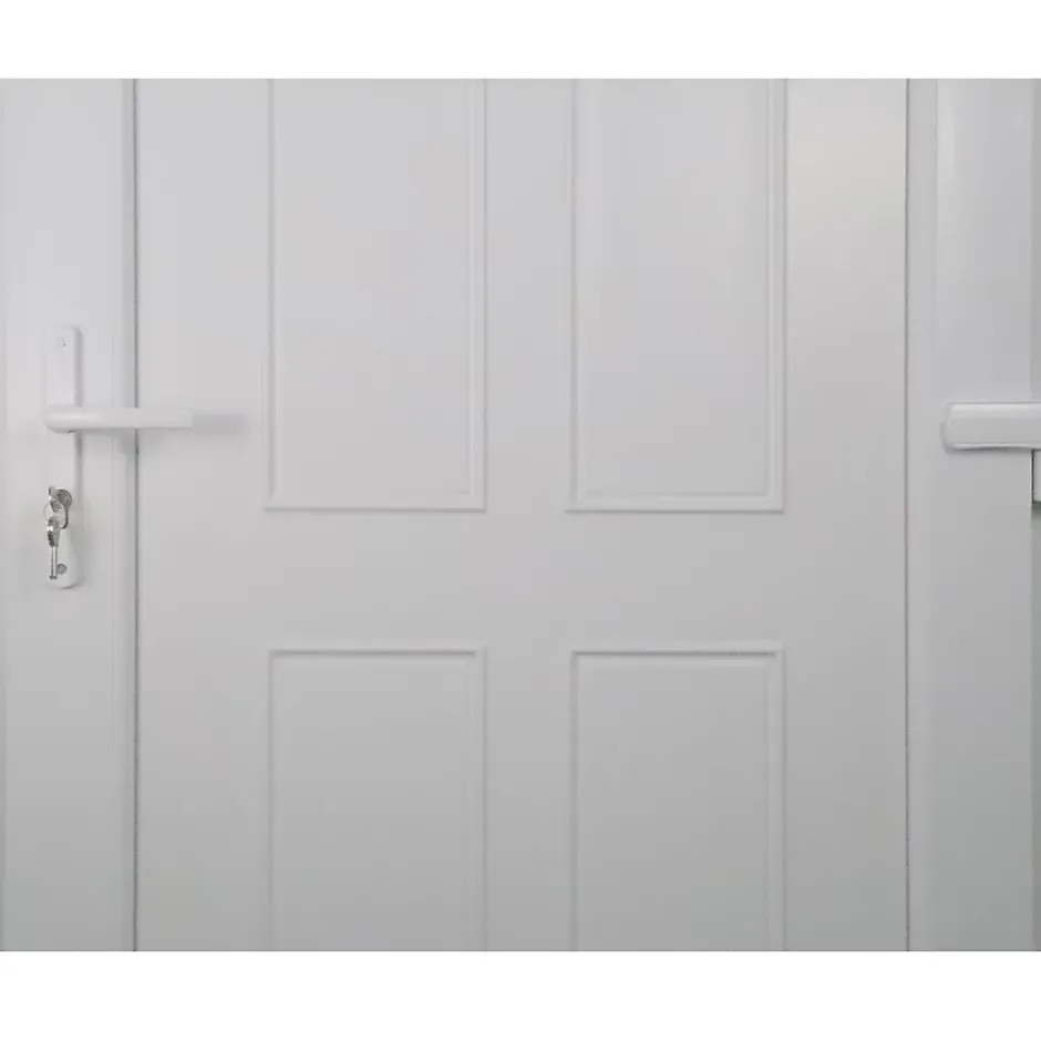 Fortia Porte d'entrée pvc blanc RAL 9003 Lorne 97 x h.219 cm poussant gauche