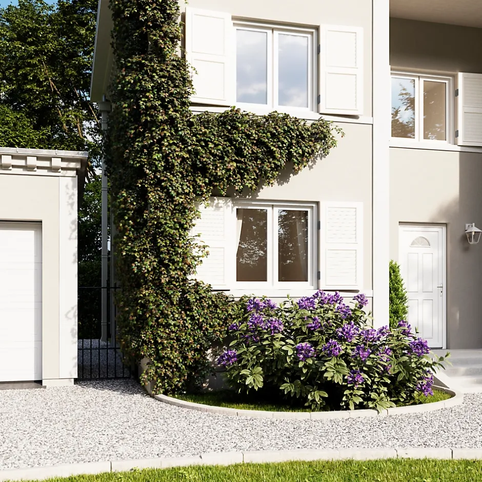 Fortia Porte d'entrée pvc blanc RAL 9003 Lorne 97 x h.219 cm poussant gauche